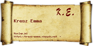 Kresz Emma névjegykártya