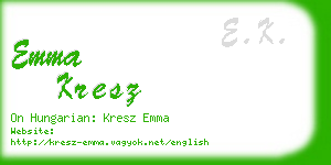 emma kresz business card